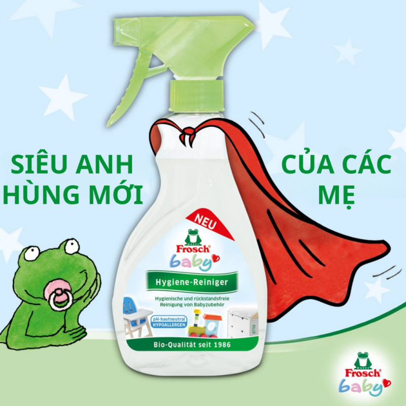 Chai Xịt Vệ Sinh Đồ Dùng Cho Trẻ Em Hữu Cơ Frosch 300ml